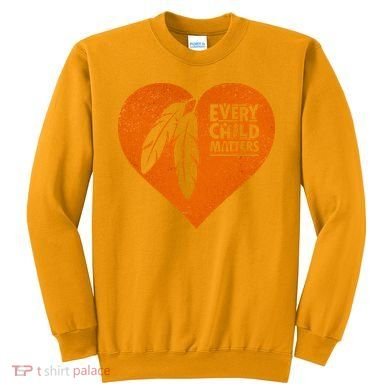 Every Child Matters Native American Feather Heart Sweatshirt