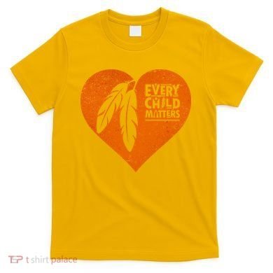 Every Child Matters Native American Feather Heart T-Shirt