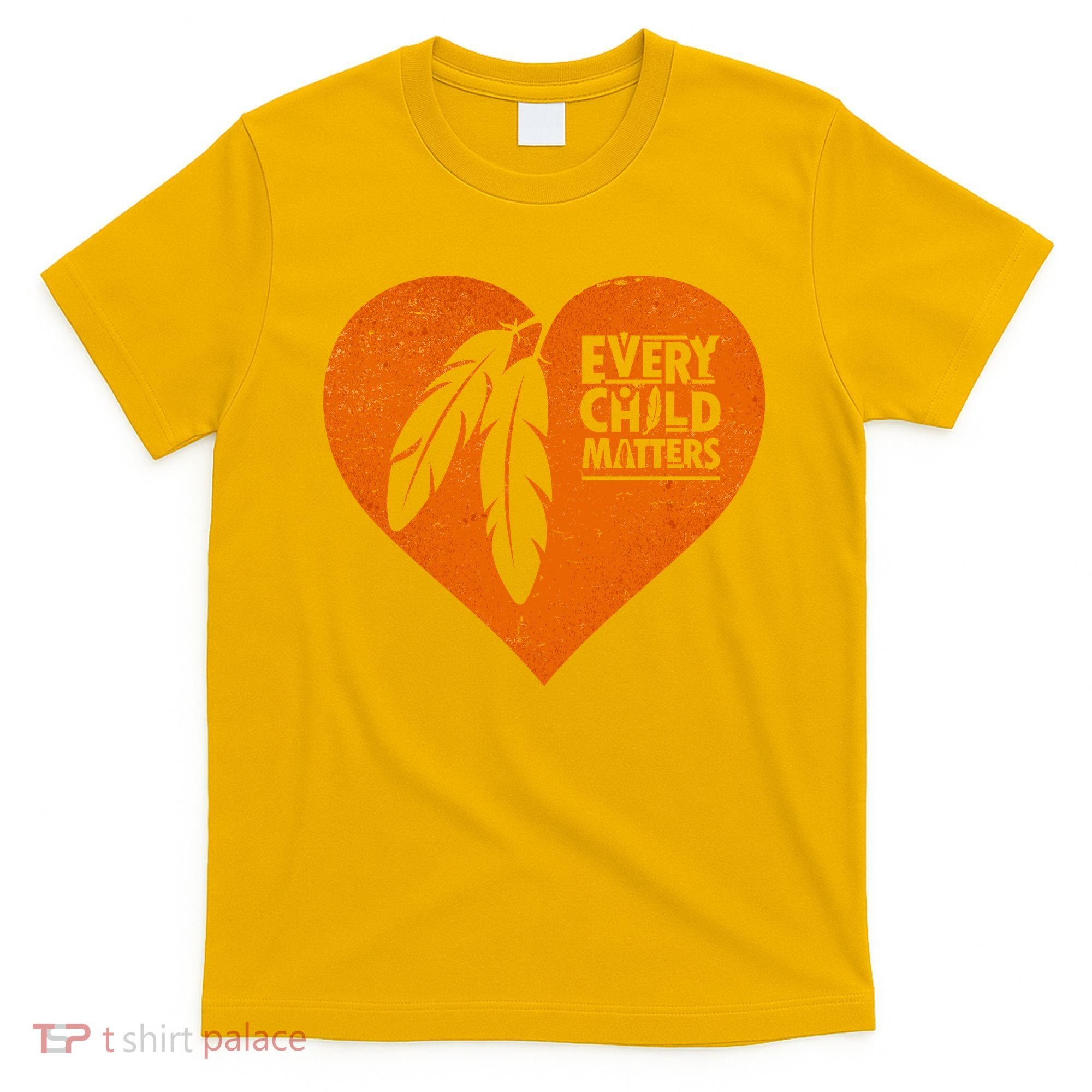 Every Child Matters Native American Feather Heart T-Shirt