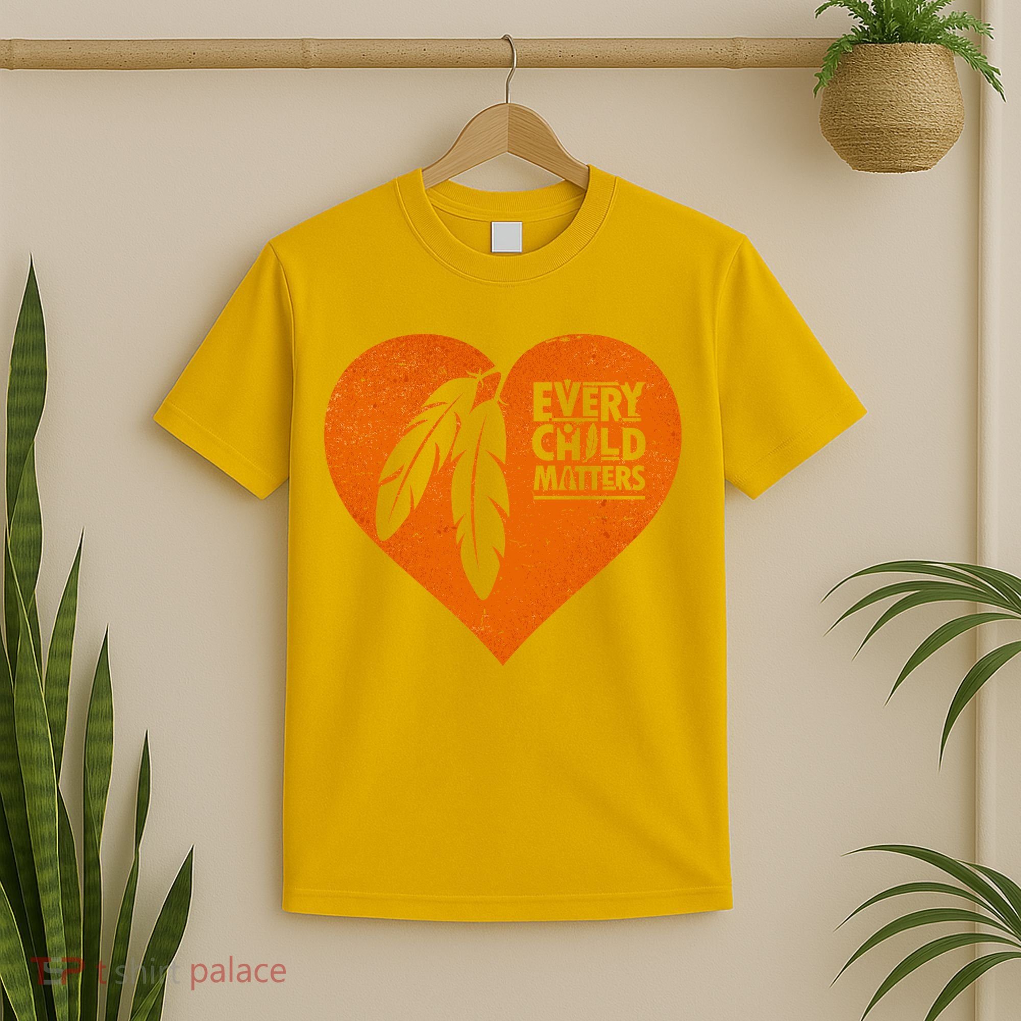 Every Child Matters Native American Feather Heart T-Shirt