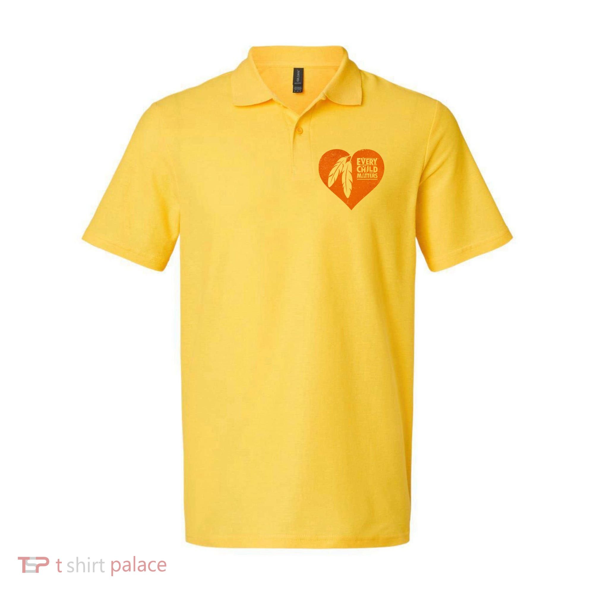 Every Child Matters Native American Feather Heart Polo