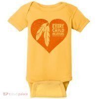 Every Child Matters Native American Feather Heart Baby Bodysuit thumb 0
