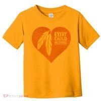 Every Child Matters Native American Feather Heart Toddler T-Shirt thumb 0