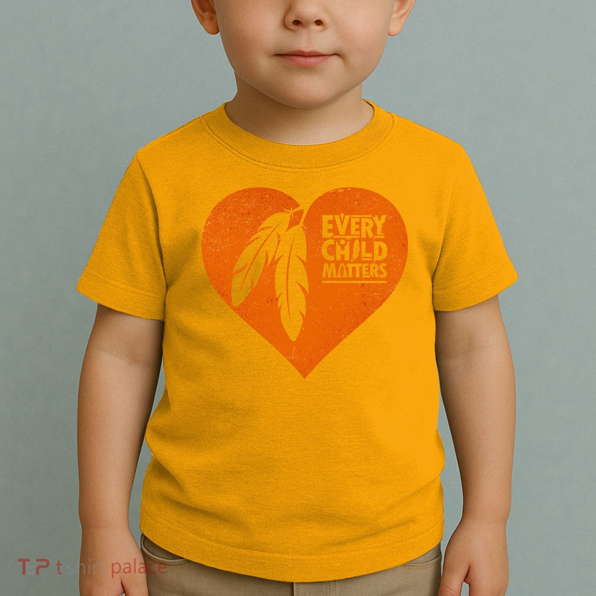 Every Child Matters Native American Feather Heart Toddler T-Shirt