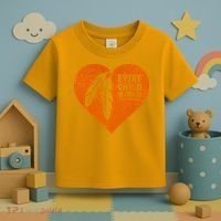 Every Child Matters Native American Feather Heart Toddler T-Shirt thumb 3