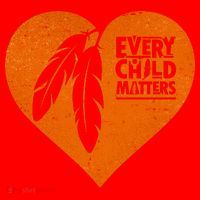 Every Child Matters Native American Feather Heart Santa Hat thumb 1