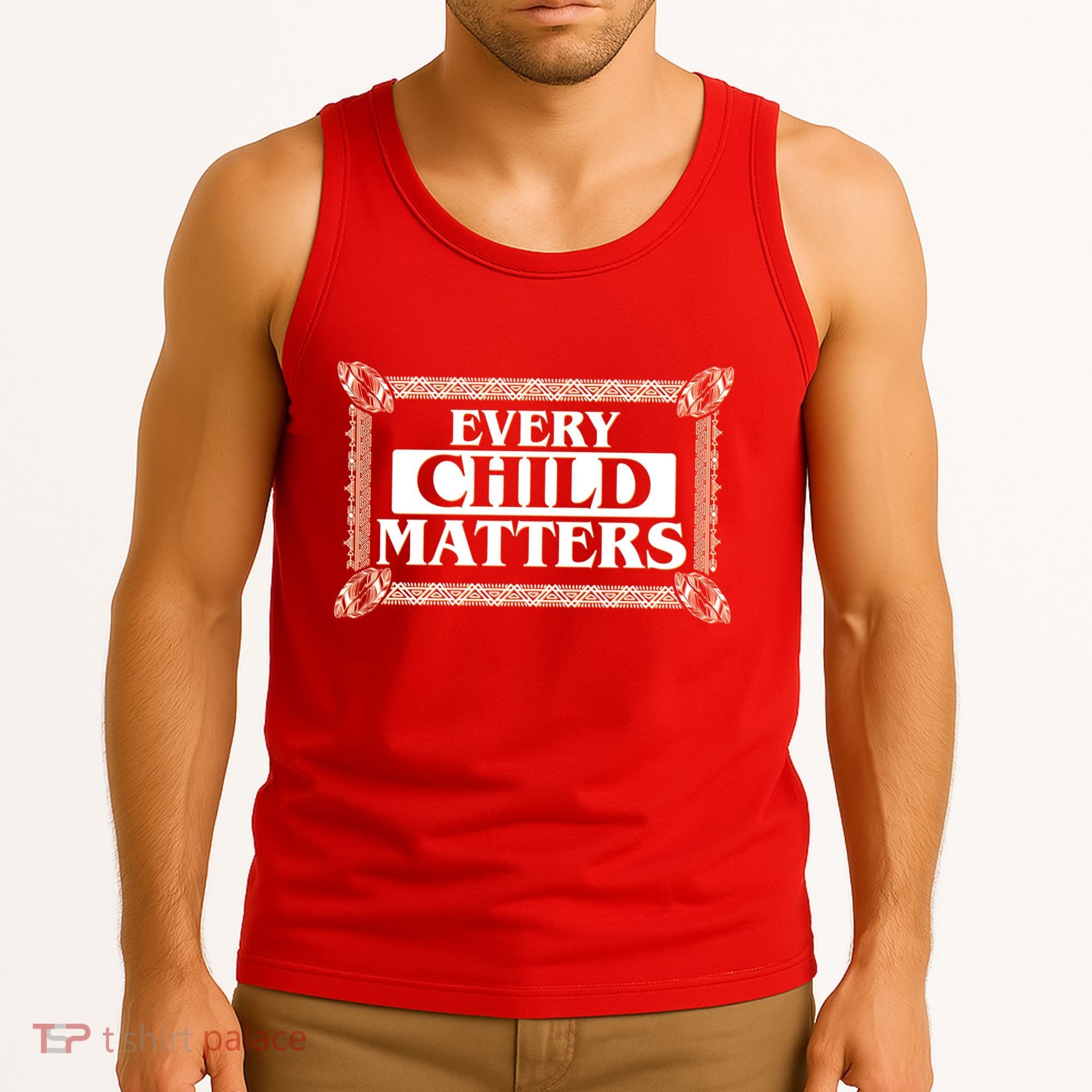 Every Child Matters Native American Indigenous Children Orange Day Tank Top