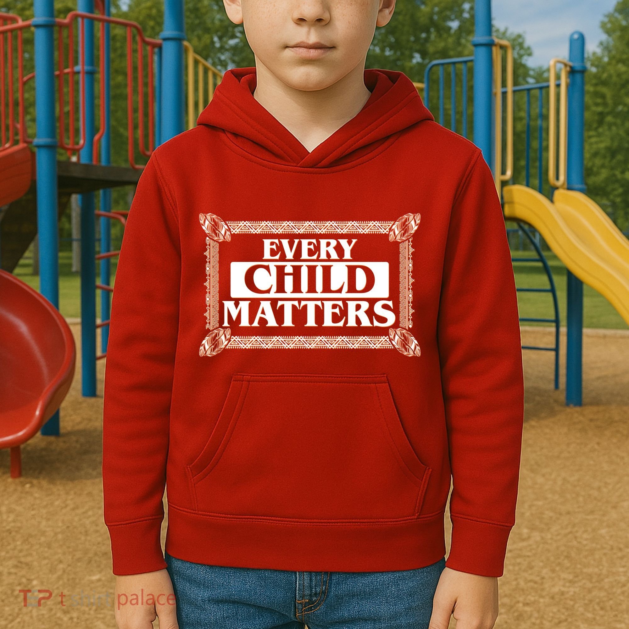 Every Child Matters Native American Indigenous Children Orange Day Kids Hoodie
