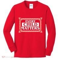 Every Child Matters Native American Indigenous Children Orange Day Kids Long Sleeve Shirt thumb 0