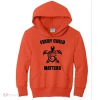 Every Child Matters Turtle Orange Day Kids Hoodie thumb 0