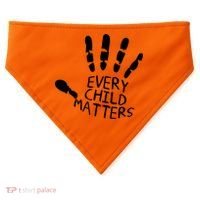 Every Child Matters Handprint Orange Day USA-Made Doggie Bandana thumb 0