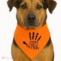 Every Child Matters Handprint Orange Day USA-Made Doggie Bandana thumb 1
