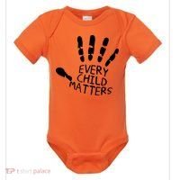 Every Child Matters Handprint Orange Day Baby Bodysuit thumb 0