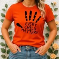Every Child Matters Handprint Orange Day Women's T-Shirt thumb 2