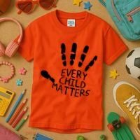 Every Child Matters Handprint Orange Day Kids T-Shirt thumb 3