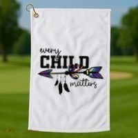 Every Child Matter Funny Golf Towel thumb 1