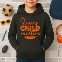 Every Child Matters Orange Canada Children Matter Kids Hoodie thumb 2