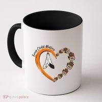 Every Child Matters Wear Orange Feather Heart Coffee Mug thumb 0