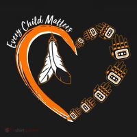 Every Child Matters Wear Orange Feather Heart Women's Hoodie thumb 2