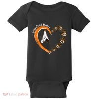 Every Child Matters Wear Orange Feather Heart Baby Bodysuit thumb 0