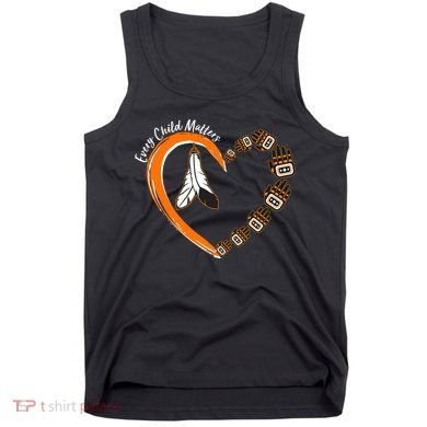 Every Child Matters Wear Orange Feather Heart Tank Top