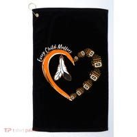 Every Child Matters Wear Orange Feather Heart Golf Towel thumb 0