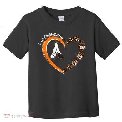 Every Child Matters Wear Orange Feather Heart Toddler T-Shirt