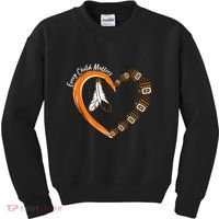 Every Child Matters Wear Orange Feather Heart Kids Sweatshirt thumb 0