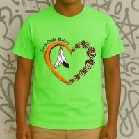 Every Child Matters Wear Orange Feather Heart T-Shirt thumb 3