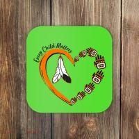 Every Child Matters Wear Orange Feather Heart Coaster thumb 0