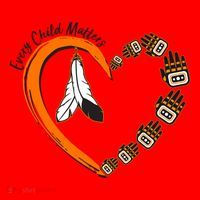 Every Child Matters Wear Orange Feather Heart Santa Hat thumb 1