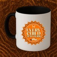 Every Child Matters Orange Butterfly Sun Flower Coffee Mug thumb 2