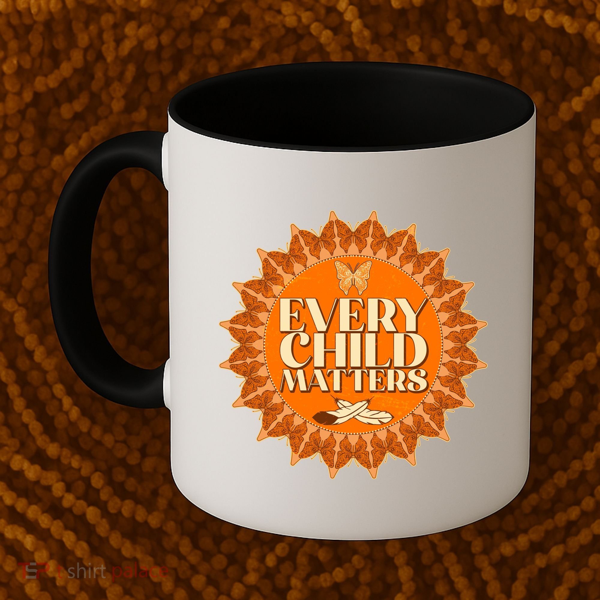 Every Child Matters Orange Butterfly Sun Flower Coffee Mug