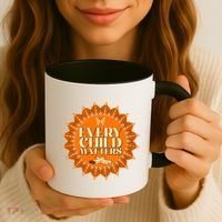 Every Child Matters Orange Butterfly Sun Flower Coffee Mug thumb 3