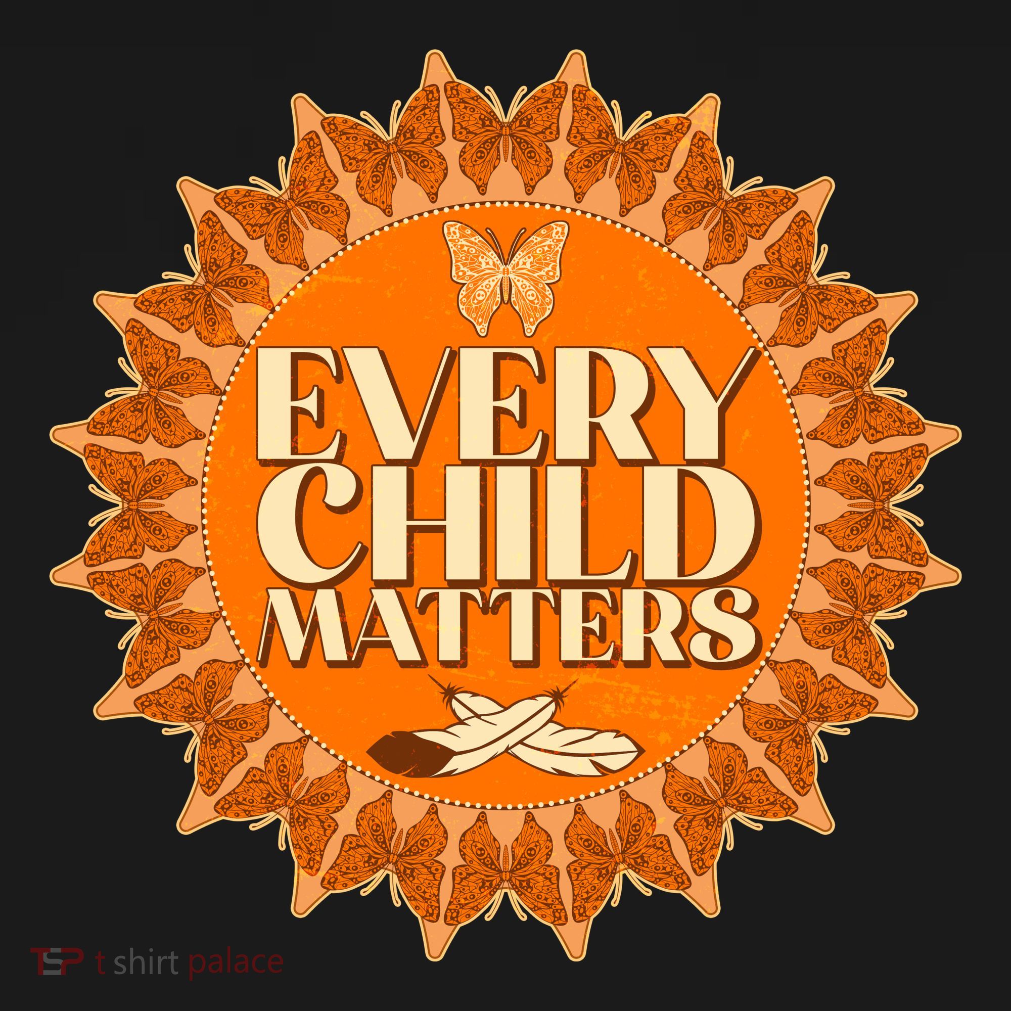 Every Child Matters Orange Butterfly Sun Flower Women's Tank Top