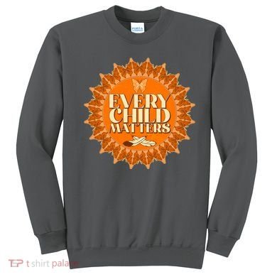 Every Child Matters Orange Butterfly Sun Flower Sweatshirt