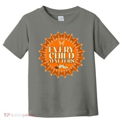 Every Child Matters Orange Butterfly Sun Flower Toddler T-Shirt