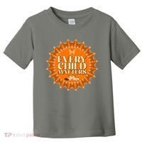 Every Child Matters Orange Butterfly Sun Flower Toddler T-Shirt thumb 0