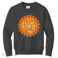 Every Child Matters Orange Butterfly Sun Flower Kids Sweatshirt thumb 0