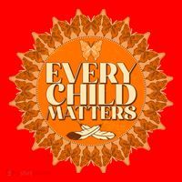 Every Child Matters Orange Butterfly Sun Flower Santa Hat thumb 1