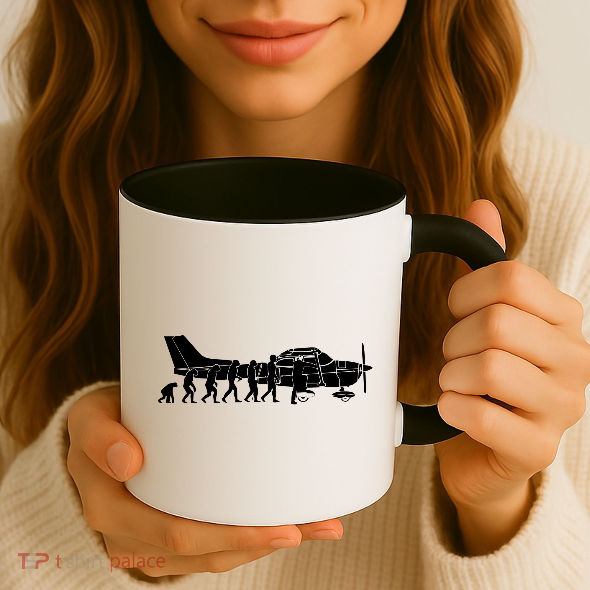 Evolution Cessna Pilot Flugzeug Fun Art Air Fly Airplane Aircraft Flug Coffee Mug