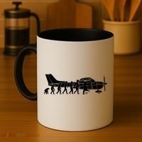 Evolution Cessna Pilot Flugzeug Fun Art Air Fly Airplane Aircraft Flug Coffee Mug thumb 4