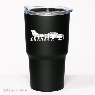 Evolution Cessna Pilot Flugzeug Fun Art Air Fly Airplane Aircraft Flug Tumbler