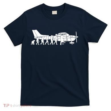 Evolution Cessna Pilot Flugzeug Fun Art Air Fly Airplane Aircraft Flug T-Shirt