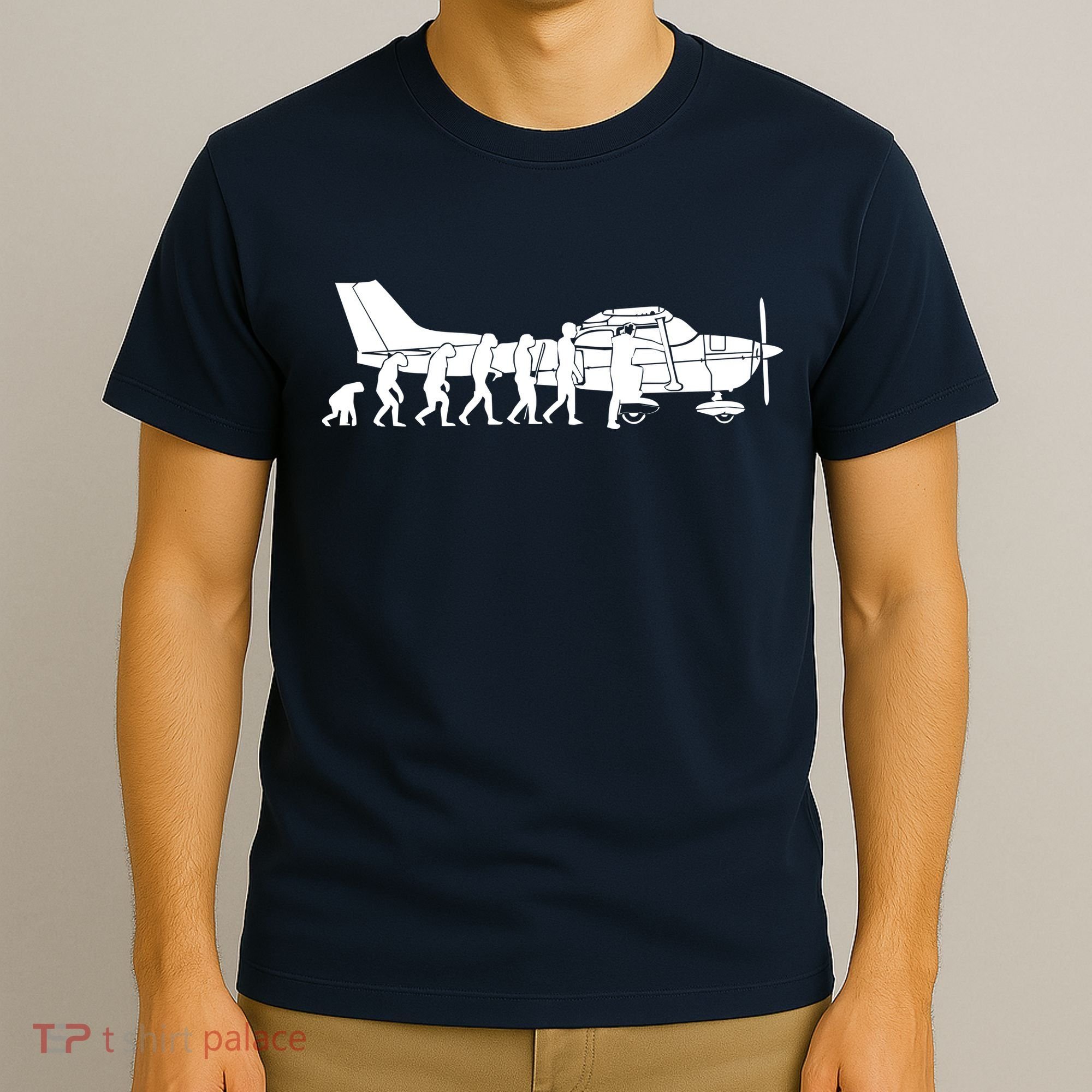Evolution Cessna Pilot Flugzeug Fun Art Air Fly Airplane Aircraft Flug T-Shirt