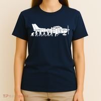 Evolution Cessna Pilot Flugzeug Fun Art Air Fly Airplane Aircraft Flug T-Shirt thumb 4