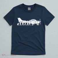 Evolution Cessna Pilot Flugzeug Fun Art Air Fly Airplane Aircraft Flug T-Shirt thumb 5
