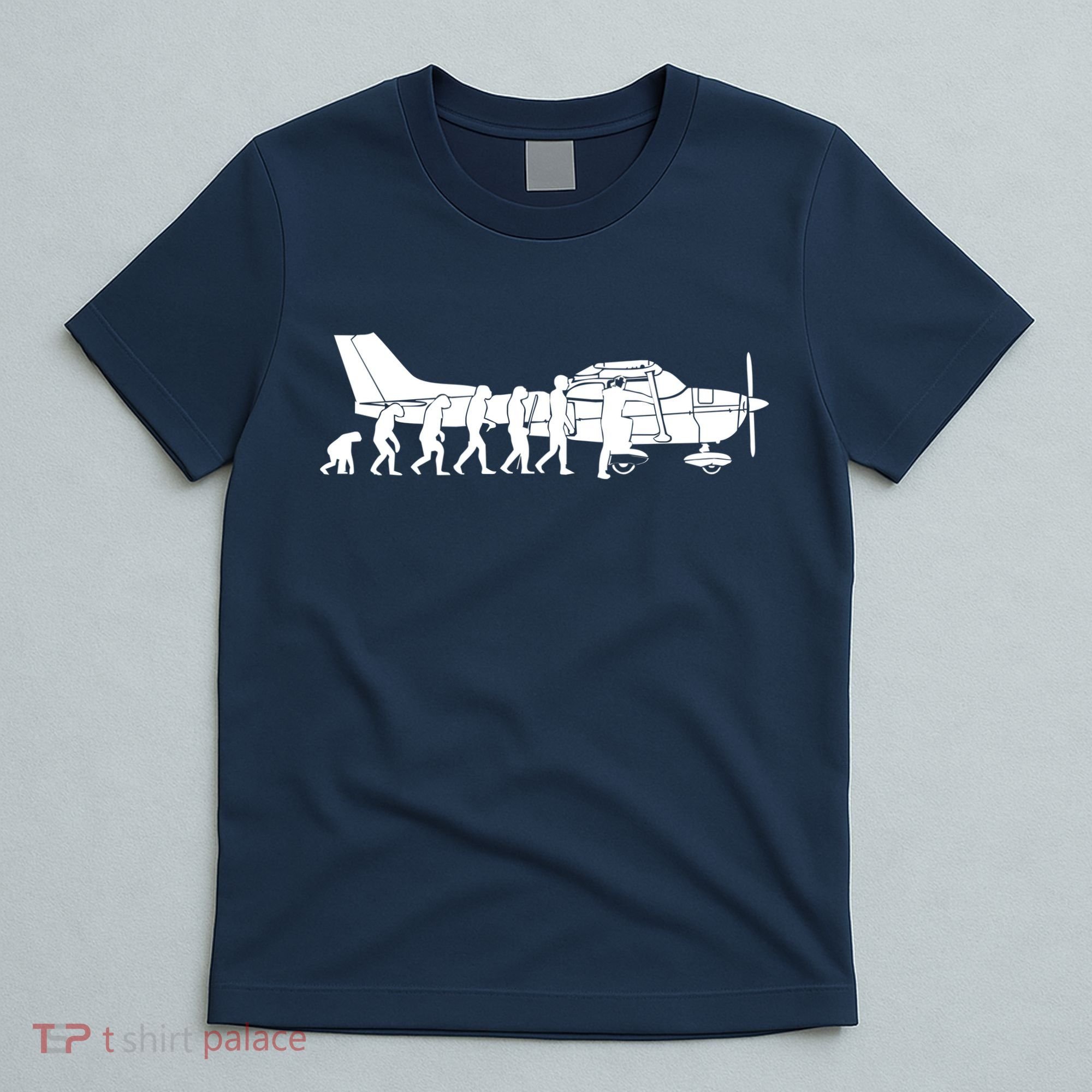 Evolution Cessna Pilot Flugzeug Fun Art Air Fly Airplane Aircraft Flug T-Shirt