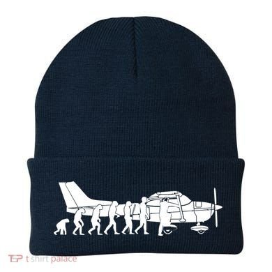 Evolution Cessna Pilot Flugzeug Fun Art Air Fly Airplane Aircraft Flug Beanie