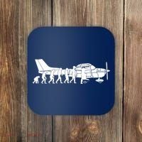 Evolution Cessna Pilot Flugzeug Fun Art Air Fly Airplane Aircraft Flug Coaster thumb 0